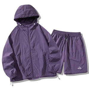 Veste coupe-vent à capuche pour femme, en polyester tissé, à fermeture éclair sur toute la longueur, coupe-vent, pour l'automne, vente en gros - Product Image 4