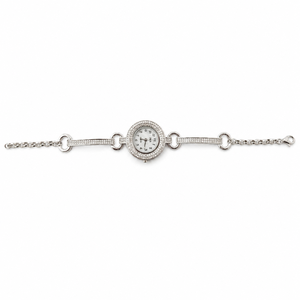 Reloj de Pulsera de Plata de Ley 925 con Cristales Halo de 18 mm para Mujer, Elegante y Lujoso, con Movimiento de Cuarzo, Resistente al Agua 3BAR - Product Image 6