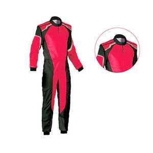 <b>Red</b> And Black Full Sleeve Motorcycle Racing <b>Suit</b> For Men Color Blocked Windproof All Seasons Wear - Product Image 6