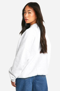 Customized Women Oversized Crewneck <b>Sweatshirts</b> Private Label <b>Leopard</b> Letter <b>Print</b> Casual Streetwear Hoodies OEM Manufacturer - Product Image 2