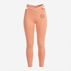 Leggings de Yoga de Cintura Alta y Largo Completo, Color Sólido, Diseño Trenzado, Sin Costuras, Spandex, Nailon, Cintura Elástica - Product Image 1