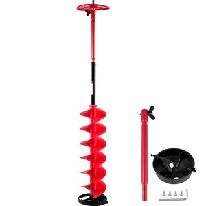 Trapano per Ghiaccio in Nylon da 6 Pollici di Diametro con Punta da 39 Pollici e Asta di Prolunga da 11,8 Pollici, Attrezzi e Accessori per la Pesca - Product Image 1