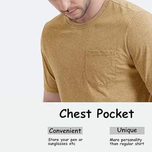 เสื้อยืดคอกลมชาย คอตตอน ริงเกอร์ ดีไซน์ใหม่ รับสกรีนโลโก้ ระบายอากาศ แห้งเร็ว คุณภาพสูง - Product Image 4