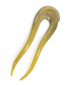 Pince à cheveux et épingle en corne de buffle faites à la main, écologiques, thème ange traditionnel, accessoire unique, cadeau pour femme, artisanat naturel - Product Image 2