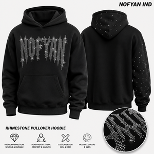 Sudadera con Cremallera y Pedrería Personalizada, 100% Algodón, Transpirable, Ecológica, con Bolsillos, Corte Regular, Fabricante, Venta al Por Mayor, OEM, ODM - Product Image 1
