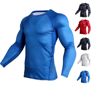 <b>Men's</b> <b>Compression</b> Long Sleeve T-<b>Shirt</b> Custom Wholesale Printed Sports Apparel <b>for</b> Fitness Training & Activewear Knitted Fabric - Product Image 3