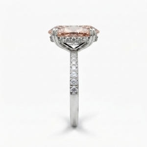 Anillo de Diamantes Cultivados en Laboratorio de Oro Blanco de 8k, Elegante y Moderno para Mujer, Ligero, Estilizado, para Uso Diario, Regalo de Aniversario - Product Image 2