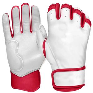 Guantes de Bateo de Béisbol de Cuero/Cuero Sintético, Color Personalizable, Ligeros, Cómodos, con Gancho, para Entrenamiento, Unisex, Adultos - Product Image 1