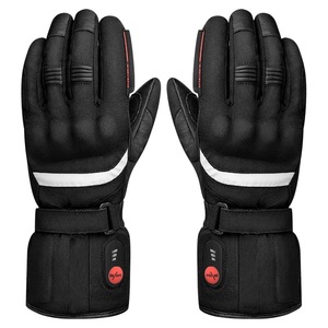 Gants de ski chauffants à doigts entiers en cuir PU noir, isolés thermiquement, avec fermeture auto-agrippante, unisexe, pour usage extérieur en hiver - Product Image 2