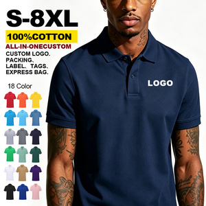 Polo en coton 100% personnalisé avec logo, Australie, vente en gros, polo uni pour hommes, polo de golf, t-shirt en gros, uniforme d'entreprise brodé, grande taille - Product Image 1