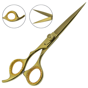 Professional Hair Cutting Gold Scissor 6.5 Inch Stainless Steel Barber <b>Shears</b> Salon Hairdressing Razor Edge Precision <b>Tool</b> - Product Image 2