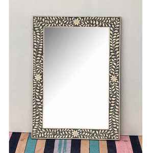 Espejo redondo con incrustaciones de hueso de diseño moderno de la mejor calidad, espejo hecho a mano con incrustaciones de hueso de tamaño personalizado, espejo ecológico con diseños geométricos para pared. - Product Image 6
