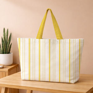 Bolsa de algodón natural reutilizable, ecológica, para compras, con asas largas, bolsa de tela resistente. - Product Image 3