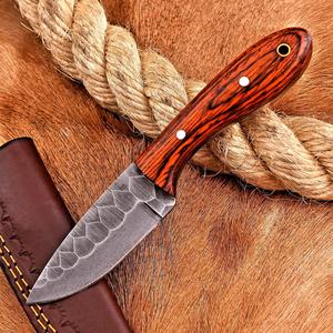 Cuchillo de Bushcraft de Hoja Fija EDC de Acero 12c27 Personalizado, Mango de Madera Pakka, Funda de Cuero, OEM, Hoja Entera, Cuchillo de Caza y Camping - Product Image 1