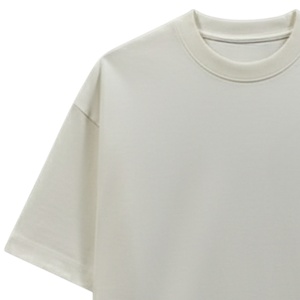 T-shirt Homme Oversize Gris Clair Manches Courtes Col Rond Coton Décontracté Streetwear Haut Logo Poitrine Discret Été - Product Image 3