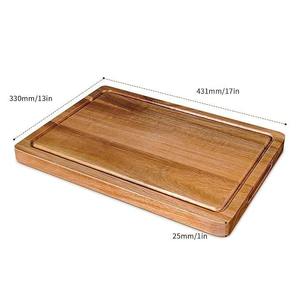 Planche à découper rectangulaire en résine de noyer avec poignée et rainure pour les jus, durable, épaisseur 1,5 cm, compatible lave-vaisselle, Craft Emporium - Product Image 2
