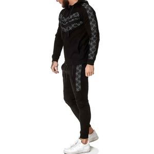 2026 nouveauté hommes coton polaire col rond survêtement ensembles sur mesure Jogging Gym survêtement impression pour l'exercice d'hiver - Product Image 5