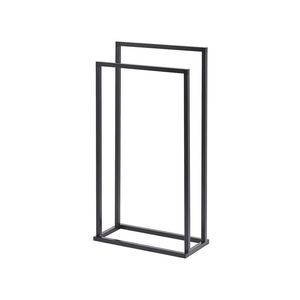 Wholesale Cheap Industrial Style Custom Towel Stand Metal Towel Holders Hanger double silver stand Efficient Organization - Product Image 6