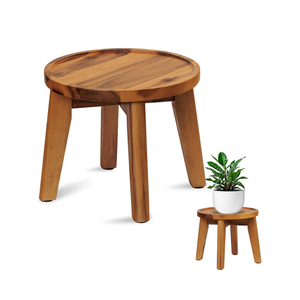 Estante decorativo de madera de acacia con bandeja antiderrame para exhibición de plantas y decoración, precio mayorista, de Vietnam - Product Image 2