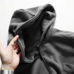 Mens Zip Up Hoodie Cotton Fleece Full Zipper <b>Sweatshirt</b> Soft Warm Adjustable Hood Casual Everyday Wear - Product Image 6
