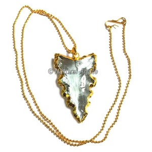 Collar de punta de flecha con forma de "estrella" de cristal azul; Comprar de ágata natural-Collar de punta de flecha - Product Image 5