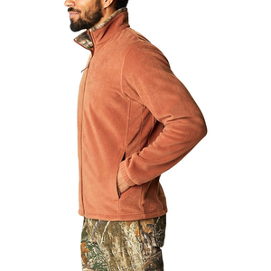 Chaqueta de Forro Polar con Cierre de Cremallera para Hombre, Color Sólido, Informal, para Invierno, Transpirable, Material de Poliéster, Corte Regular, Cuello Alto, con Bolsillos - Product Image 4