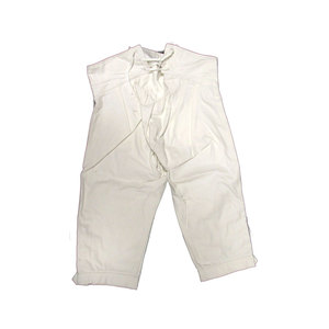 Pantalon Capri Oxford Blanc pour Homme, Taille Haute, Fermeture à Lacets, Plissé sur le Devant, Style Décontracté, Tissu Léger Tissé, Idéal pour l'Été - Product Image 1