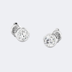 Pendientes de Diamantes Cultivados en Laboratorio de 0.50 CTW, Corte Brillante Redondo, para Mujer, Oro de 9K, 14K, 18K, Color E F, VS VVS, Joyería Fina de Lujo - Product Image 2