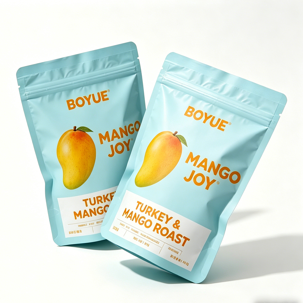 Custom Printed Food Grade Aluminum Foil Bags with Odor-Proof Zipper Stand-Up Pouches for Snacks Plastic Packaging Dried mango