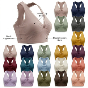 Unique Design Plain Seamless <b>Lace</b> Back Sports Bra for Women Wireless Push Up Yoga Gym Fitness Breathable Soft Whole Sale Bra - Product Image 1
