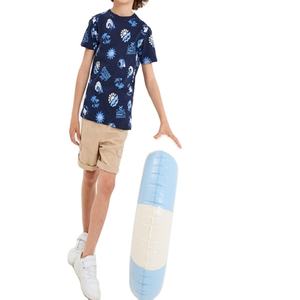 Shorts cargo Bermuda tendance pour garçons, coupe classique, 100 % coton respirant, multi-poches, décontractés, été, taille élastique pour enfants - Product Image 6