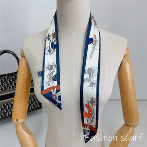 Novedad de moda para mujer, superventas: Cinta decorativa versátil con diseño de carruaje de calabaza, para bolsos, diademas y como pañuelo pequeño de seda - Product Image 5