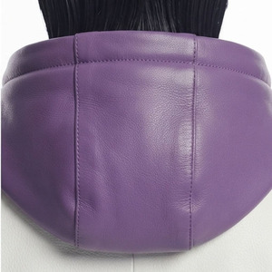 Women Crop Leather Wholesale Hoodie Female <b>Cropped</b> Leather Hood With Side Pockets Girls <b>Zip</b> Leather Short Length Hooded - Product Image 5