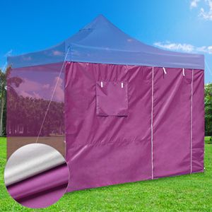 Gazebo EZ Canopy 10x10ft con Rivestimento Argentato, Finestre e Porta, Tenda da Campeggio Viola Vivace - Product Image 5