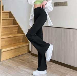 Fashionable High Breathable Knitted Women's Workout <b>Flared</b> <b>Leggings</b>-Customizable Size Color Lightweight Comfortable Knee-Length - Product Image 6