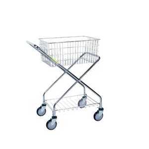 Carrito de Compras Comercial de Metal para Supermercado, 100L/150L, con Asiento para Niños y Ruedas Resistentes - Product Image 3