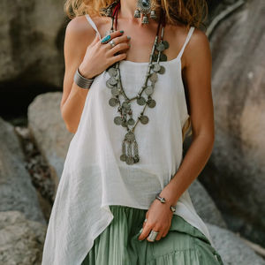 Blusa Calypso de Algodón Estilo Boho para Mujer, Ropa de Playa Ligera para Verano, Camisa Étnica de Talla Grande - Product Image 1