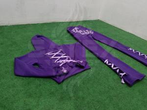 Ensemble de survêtement unisexe d'hiver en coton 100% avec broderie effet vieilli, style streetwear, coupe évasée, délavé à l'acide, personnalisé, comprenant un sweat à capuche et un pantalon de survêtement ample - Product Image 5