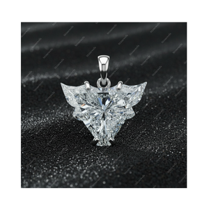 Pendentif et breloque en or fin 925 avec diamant de laboratoire certifié GIA IGI 0,5 ct DEF VVS VS, cadeau pour lui - Product Image 1