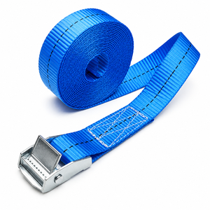 Correa de amarre con hebilla de leva de 25 mm, de poliéster, para carga, con cinturón metálico, resistencia a la rotura de 250 kg, certificación CE, color personalizado, fabricante OEM - Product Image 1
