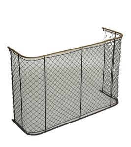 Trendy Black Freestanding Iron Fire Guard <b>Fireplace</b> Screen for Indoor Living Room Black Freestanding Flat <b>Fireplace</b> Screen - Product Image 1