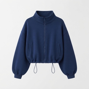 Chaqueta de Forro Polar Ecológica y Transpirable para Mujer, Color Personalizado, Manga Larga, Cuello Camisero, Cierre de Cremallera, Resistente al Viento, para Invierno - Product Image 5