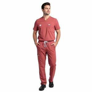 Custom Men Medical <b>Scrub</b> Suit Cotton Doctor Hospital Uniform OEM Factory Supply Exports quality <b>Scrub</b> Suits Customized - Product Image 6