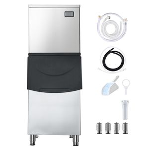 Commercial <b>Kitchen</b> <b>Equipment</b> 650LBS/24H Auto Self-Cleaning Ice Maker Machine with 250LBS Stainless Steel Storage Bin - Product Image 1