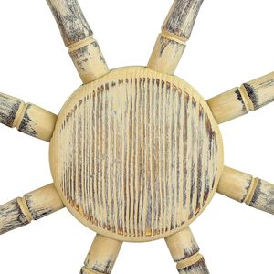 Décoration murale en bois de pin nautique, roue de bateau pirate vintage, volant marin pour la maison ou le bureau - Product Image 3