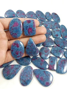 Cabochons en rubis kyanite naturel, enroulés sur fil et pierres pour la fabrication de bijoux, lot en gros de rubis kyanite - Product Image 6