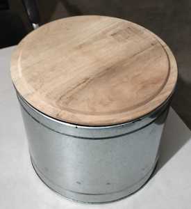 Wooden Lid Storage Container Stainless Steel Spice <b>Box</b> Set Round <b>Herb</b> Container Kit with Wooden Covers Kitchen Storage - Product Image 1