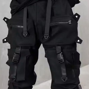 กางเกงวอร์มวิ่งผู้ชาย OEM ทันสมัย คุณภาพสูง 100% รับทำโลโก้ กางเกงคาร์โก้ดีไซน์ฮิปฮอป กางเกงฮาเร็มลำลองสำหรับเล่นกีฬา - Product Image 3