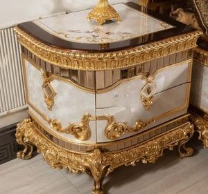 Hot Sale Hotel Nelligan Luxury Classic Gold White Bedroom Set Tufted Upholstered Bed Frame Carved Wooden Furniture European - Product Image 3