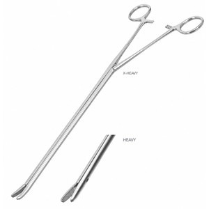 Porte-aiguilles droit VATS avec inserts en carbure de tungstène, mâchoires extra-lourdes, à cliquet, tige de 10 mm, longueur de travail 21 cm, longueur totale 34 cm - ZETOMEDPRO - Product Image 1